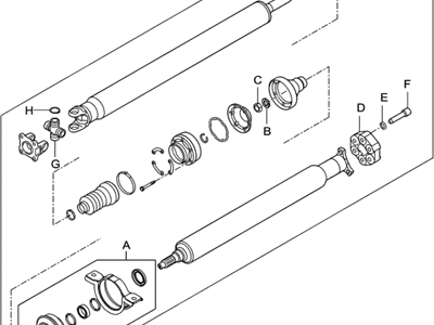 2009 Kia Sportage Drive Shaft - 493002E000