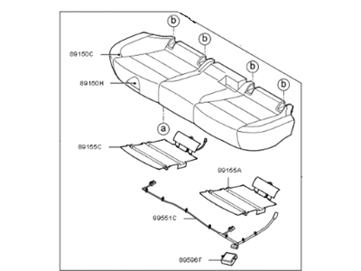 Kia 89100F6710YFA Cushion Assembly-Rr Seat