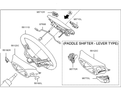 Kia 561101M710DDM Steering Wheel Assembly