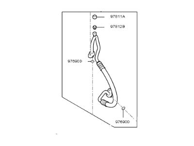 2018 Kia Optima Hybrid A/C Hose - 97762A8100