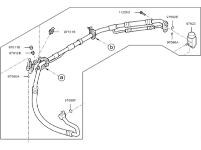 2018 Kia Optima Hybrid A/C Hose - 97775A8100