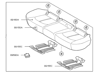 Kia 89100D4050HEC Cushion Assembly-Rear Seat