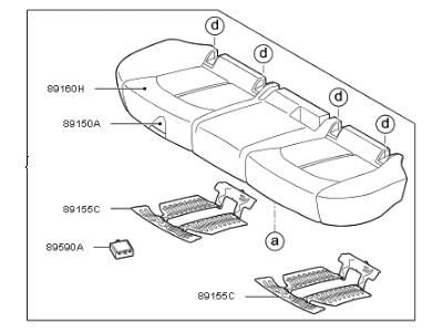 Kia 89100D4050HE4 Cushion Assembly-Rear Seat