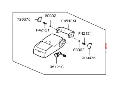 Kia 899003FDA0721 Rear Seat Back Armrest Assembly