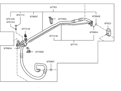 2012 Kia Optima A/C Hose - 977752T200