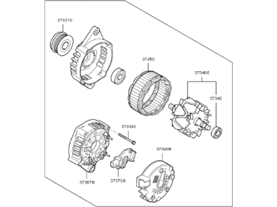 Kia Alternator - 373002B960