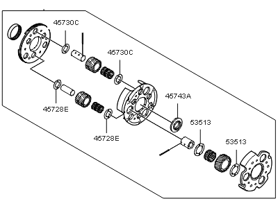 Kia 457603B200 Carrier Assembly-PLANETR