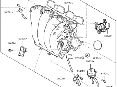 2015 Kia Forte Intake Manifold - 283102E000