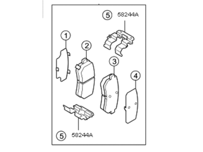 2010 Kia Forte Koup Brake Pad Set - 583021MA00