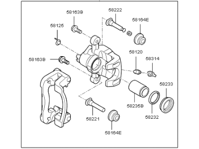 2009 Kia Forte Brake Caliper - 583111MA00