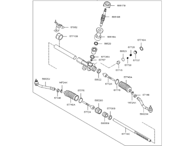 2013 Kia Sorento Rack And Pinion - 565004Z000