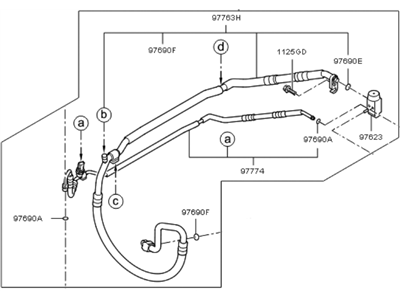 2013 Kia Optima Hybrid A/C Hose - 977754R101