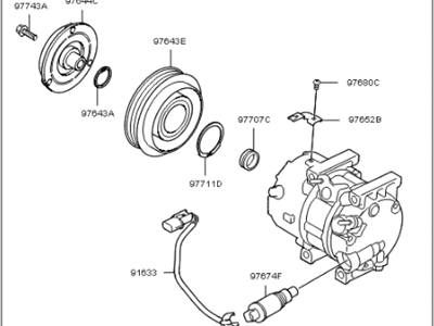 Kia 977013R000 Compressor Assembly