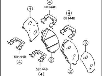 Kia 581012JA30 Pad Kit-Front Disc BRAK