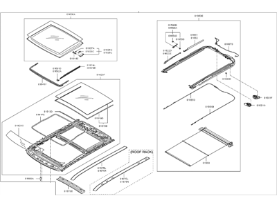 Kia 81600B2200BF3 Sunroof Assembly