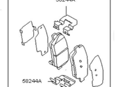 Kia 583022EA00 Pad Kit-Rear Disc Brake