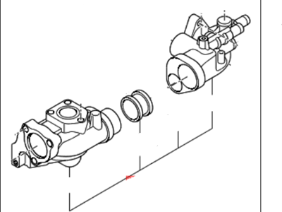 Kia 256203C100 Housing Assembly-Thermostat