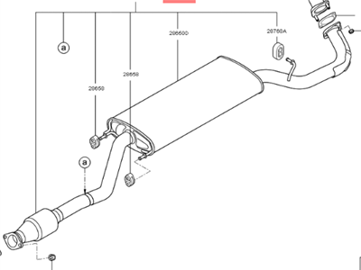 Kia 286502W300 Center Muffler Assembly