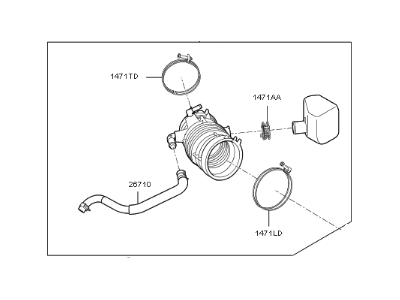 2018 Kia Cadenza Air Intake Coupling - 28140F6200