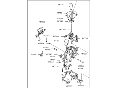 Kia 467001D2203W Lever Assembly-Atm