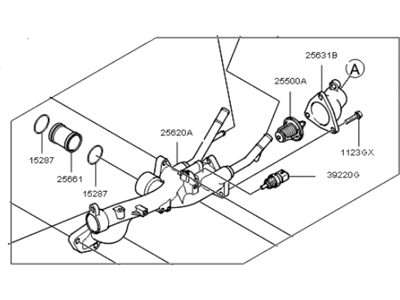 Kia Borrego Thermostat - 256003C502