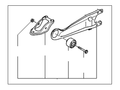 Kia 551004D200 Arm Complete-Trailing,L