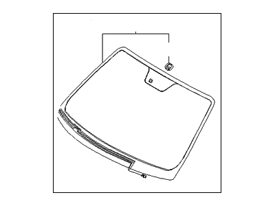 Kia 861104D090 Windshield Glass Assembly