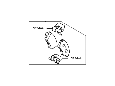 Kia 583021WA30 Pad Kit-Rear Disc Brake