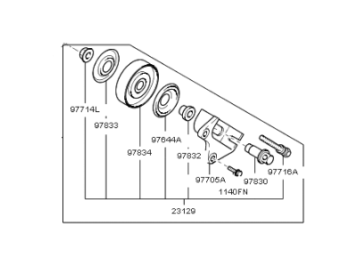 Kia 977042D520 Bracket Assembly-Tension Pulley Mounting