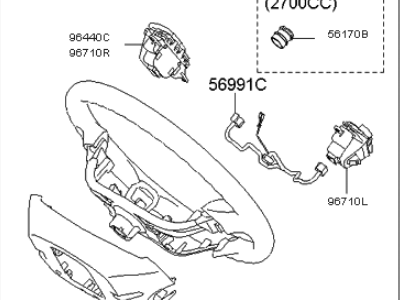 Kia 561002G931J6 Steering Wheel Body Assembly