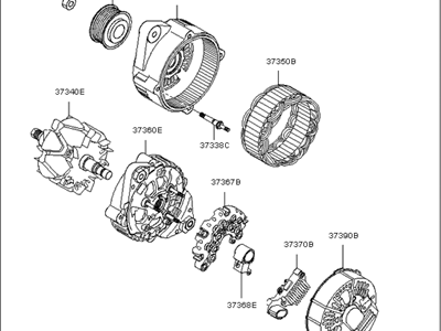 2010 Kia Rondo Alternator - 373003E160