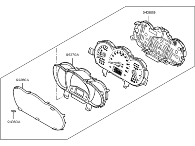 Kia 940241W780 Cluster Assembly-Instrument