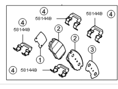 2010 Kia Optima Brake Pad Set - 581012GA01