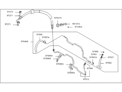 Kia Sportage Power Steering Hose - 575101F101