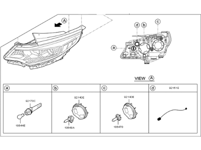 Kia Optima Hybrid Headlight - 92102A8300