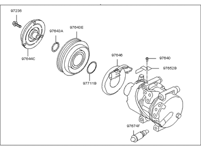 2014 Kia Sportage A/C Compressor - 977012S502
