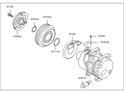 Kia A/C Compressor - 977012S502