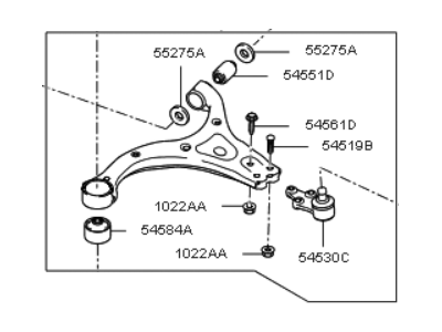 2012 Kia Sedona Control Arm - 545014D100