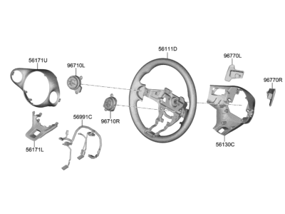 2022 Kia Soul Steering Wheel - 56100K0710SL6