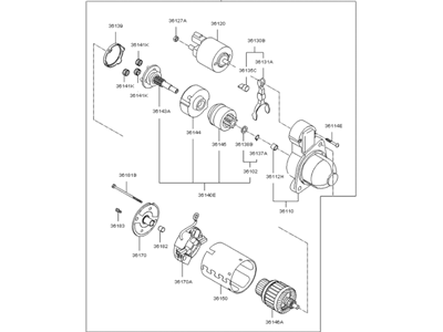 Kia Forte Koup Starter Motor - 3610025020