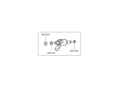 Kia Optima Hybrid Fuel Injector - 353102E610