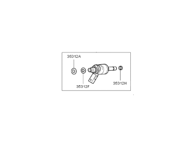 2017 Kia Optima Hybrid Fuel Injector - 353102E610