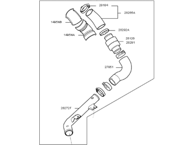 2015 Kia Forte Koup Cooling Hose - 282502B730