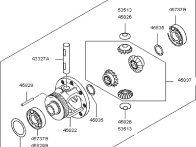 2014 Kia Sedona Differential - 458303A500