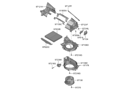 Kia Niro EV Blower Motor - 97100AO010