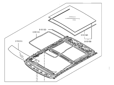 Kia 81610B2100 Panoramaroof Frame Assembly