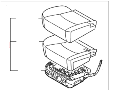 Kia 892002J131ACL Cushion Assembly-Rear Seat