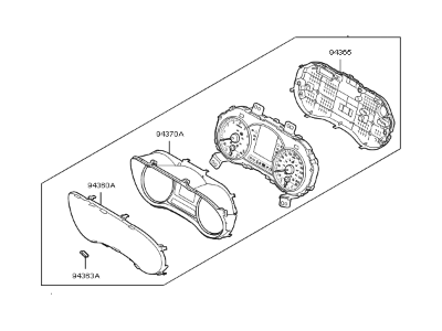 Kia 94053A7700 Cluster Assembly-Instrument