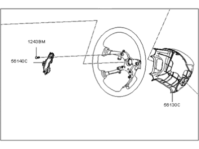 Kia 561101L610 Steering Wheel Assembly