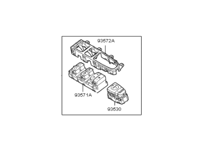 Kia 93570G5240 Power Window Main Switch Assembly